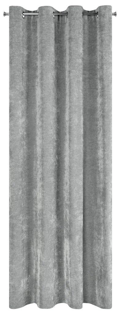 ZÁVES NA KRÚŽKOCH NILO 140X250 CM SIVÁ