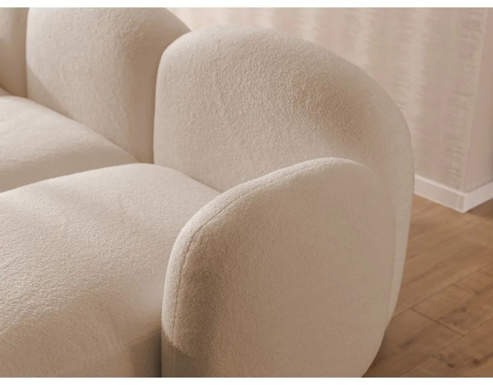 Svetlohnedá rohová pohovka z textílie buklé (do tvaru "U") Orbit – Ropez