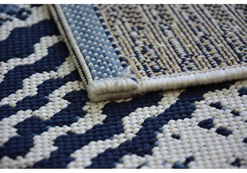 Kusový koberec Flat modrý 60x110cm