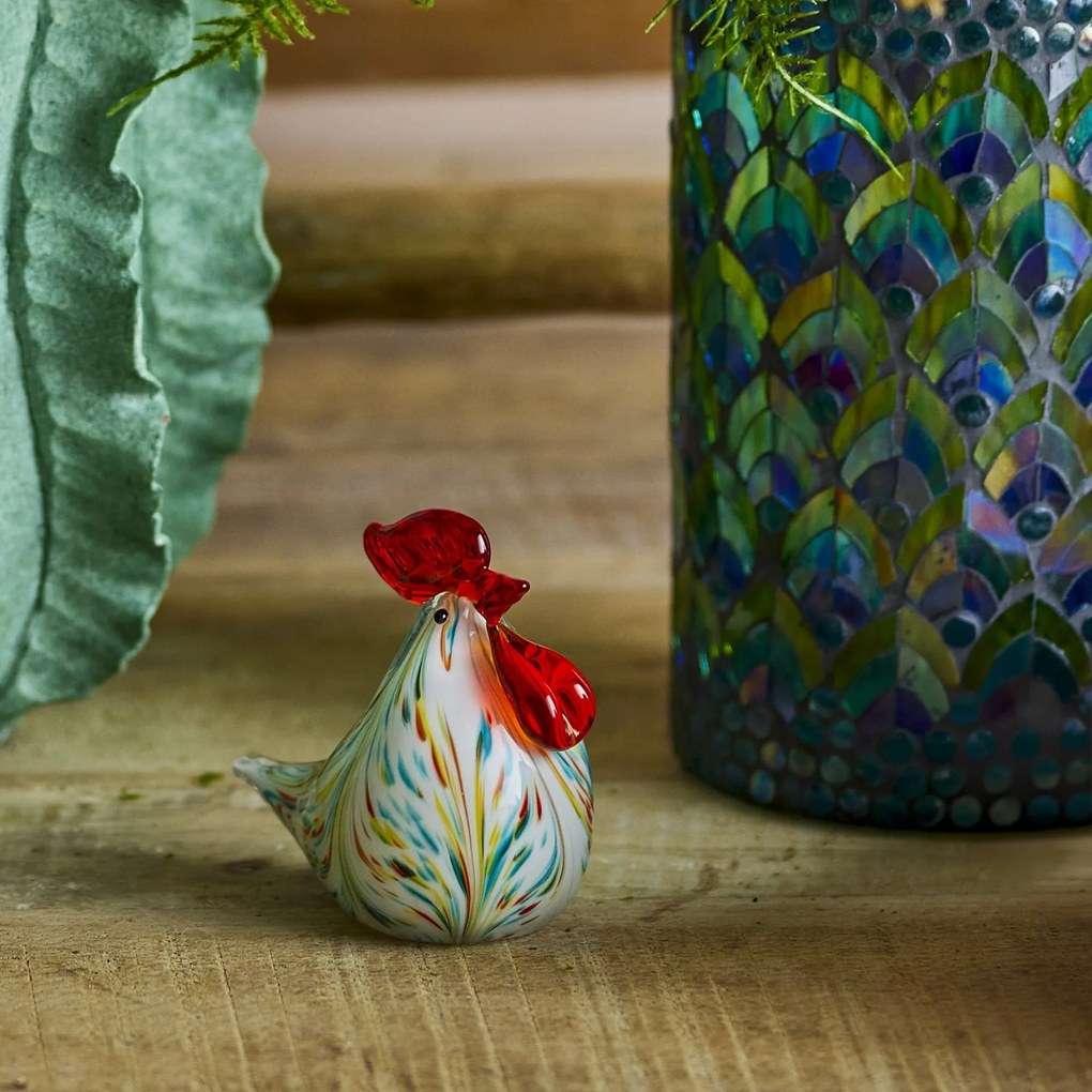 Bloomingville Sklenená dekorácia Livie Red Glass