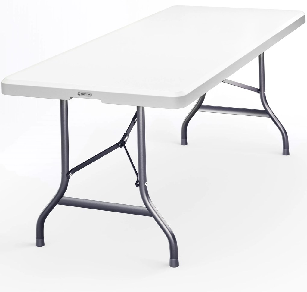 Bufetový stôl  KAMIL sklápateľný, 76x183x74cm, biela Casaria