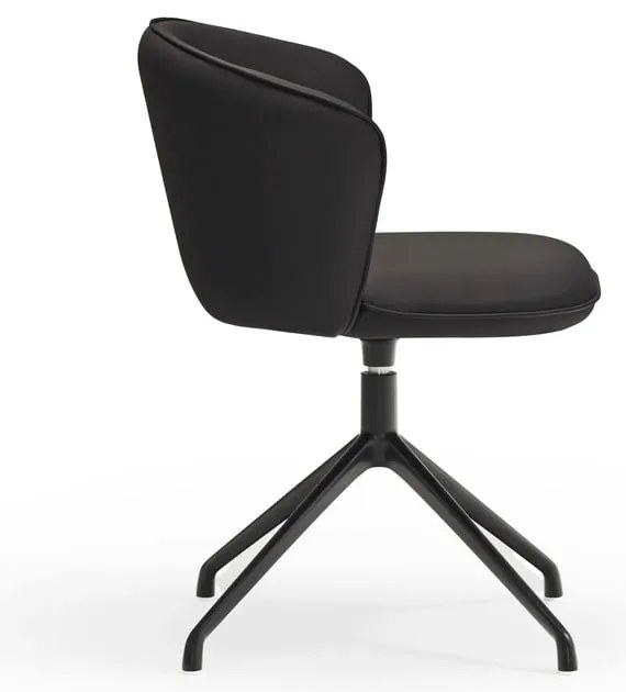 Čierne čalúnené jedálenské kreslá v súprave 2 ks Add – Teulat