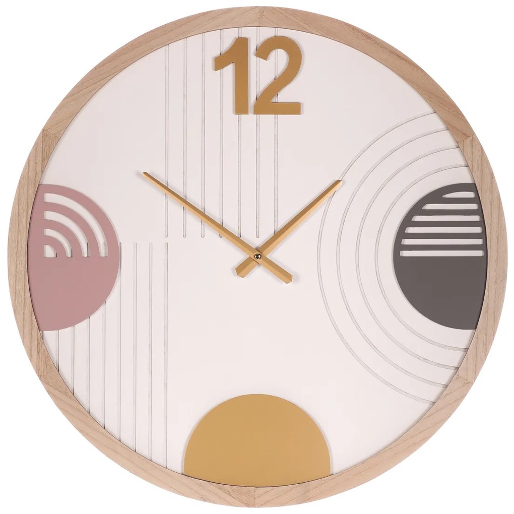 Autronic - Hodiny nástěnné - bílé, pouze s číslem 12, MDF, 60 cm - HW4003