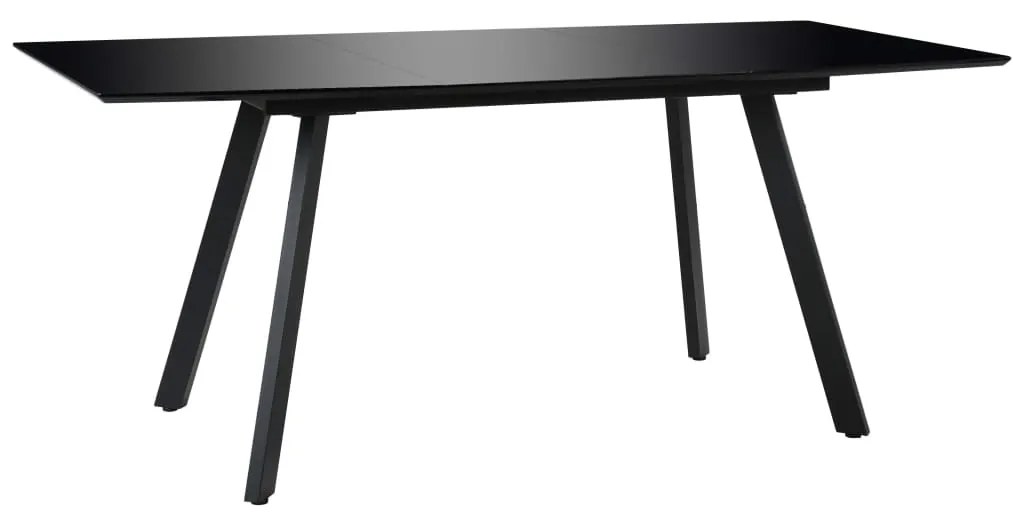 vidaXL Jedálenský stôl z drevotriesky 180x90x76 cm lesklý čierny