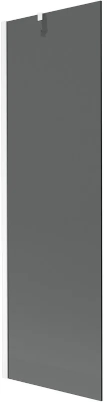 Mexen Next vaňová zástena jednokrídlová 60 x 150 cm, Grafitová čierna, Biela - 895-060-000-00-40-20