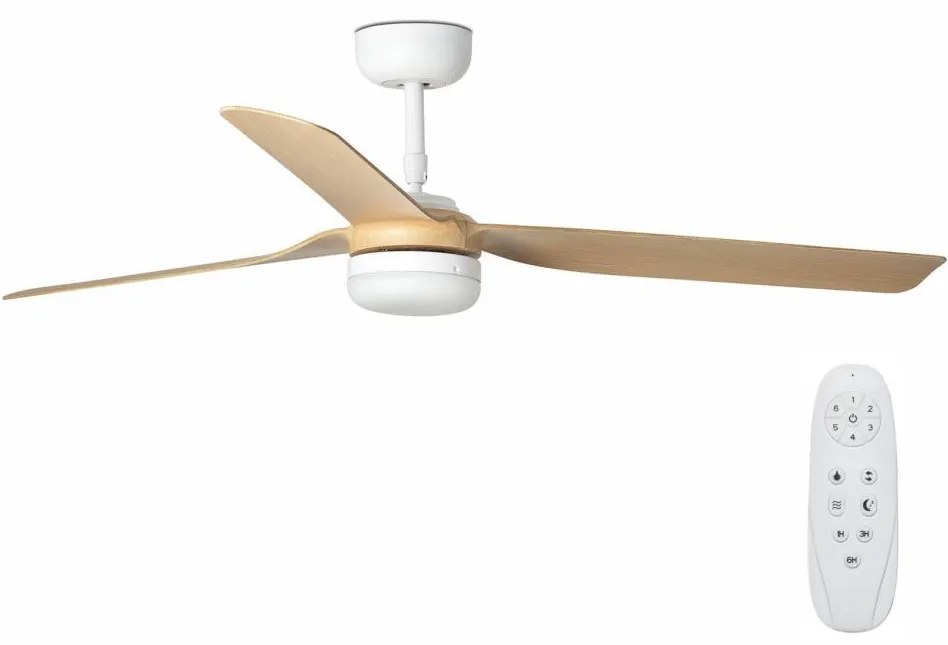 FARO 33816-20 - LED Stropný ventilátor PUNT LED/18W/230V Wi-Fi béžová/biela + DO