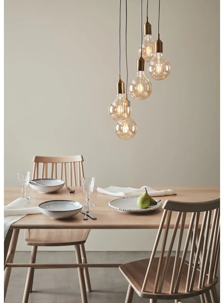 Závesné svietidlo v zlatej farbe Markslöjd Bronx 5L