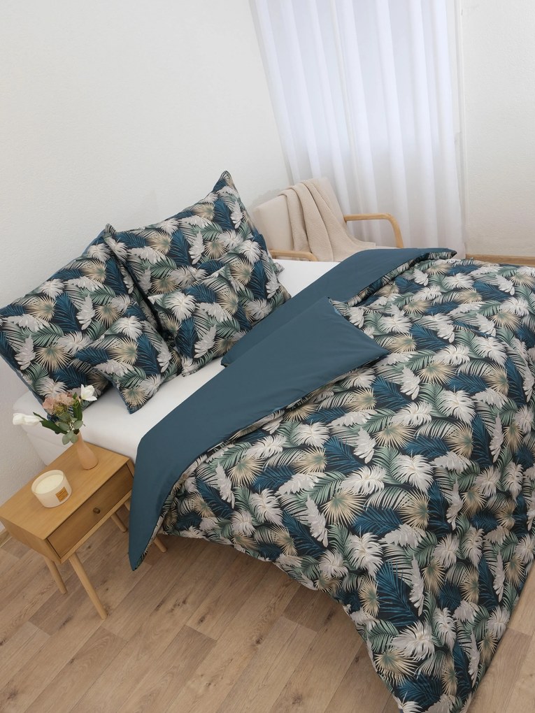 Bavlnené obliečky Renforcé – Taisa zelená/modrá