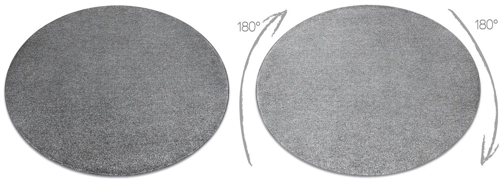 Okrúhly koberec INDUS 95 sivý, melanž
