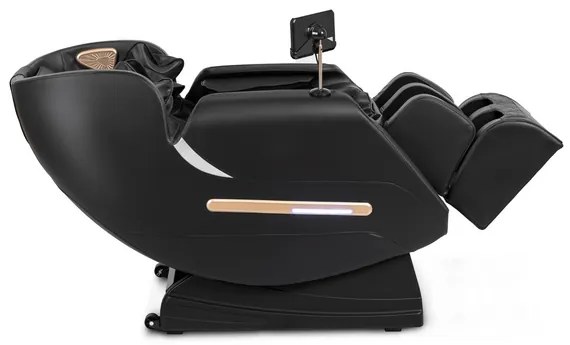 Masážne kreslo GALACTICO čierne, ekokoža, anglické menu