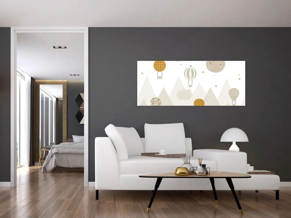 Obraz - Lietajúce balóny (120x50 cm)