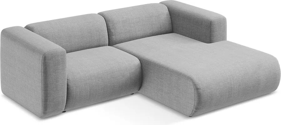 Svetlosivá rohová pohovka (pravý roh/s leňoškou) Ekahi – Makamii