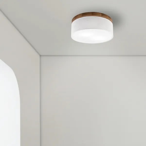 Brilagi - LED Stropné svietidlo BELLADONNA 2xE27/15W/230V pr. 40 cm biela/dub čerešňa