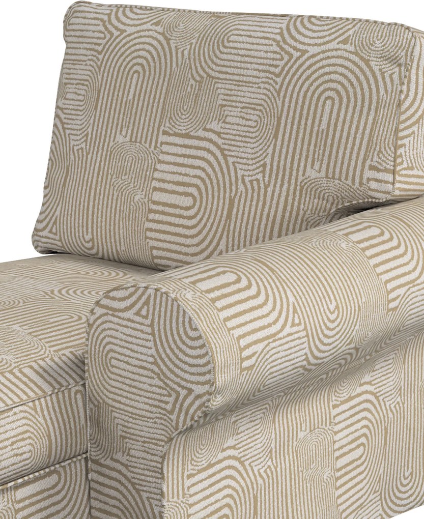 Poťah na ležadlo Ektorp (pravé) farba produktu béžová látka zapletaná, vzorované