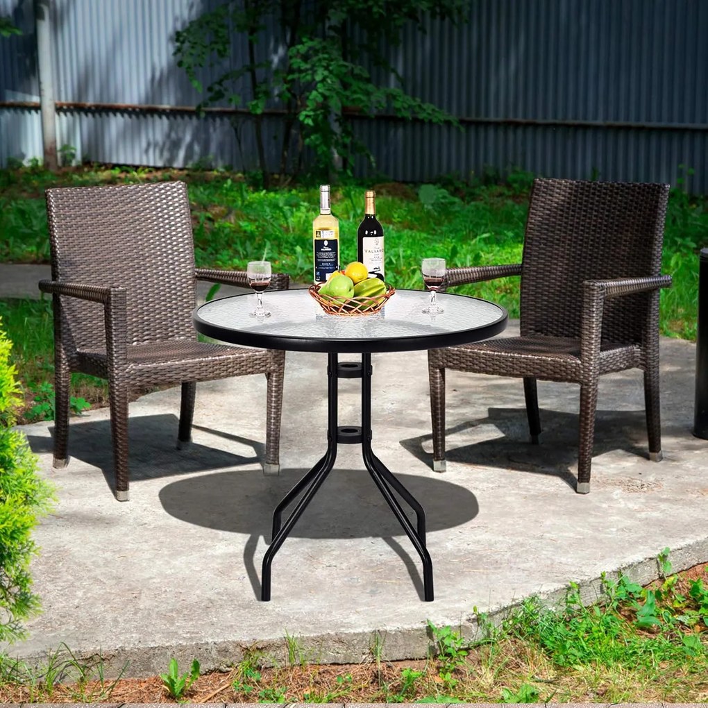 Dekorstudio Okrúhly stôl na balkón ISLAND 90cm