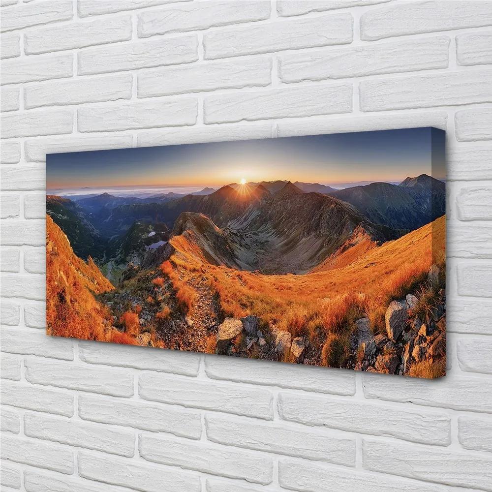 Obraz canvas horské slnko 120x60 cm
