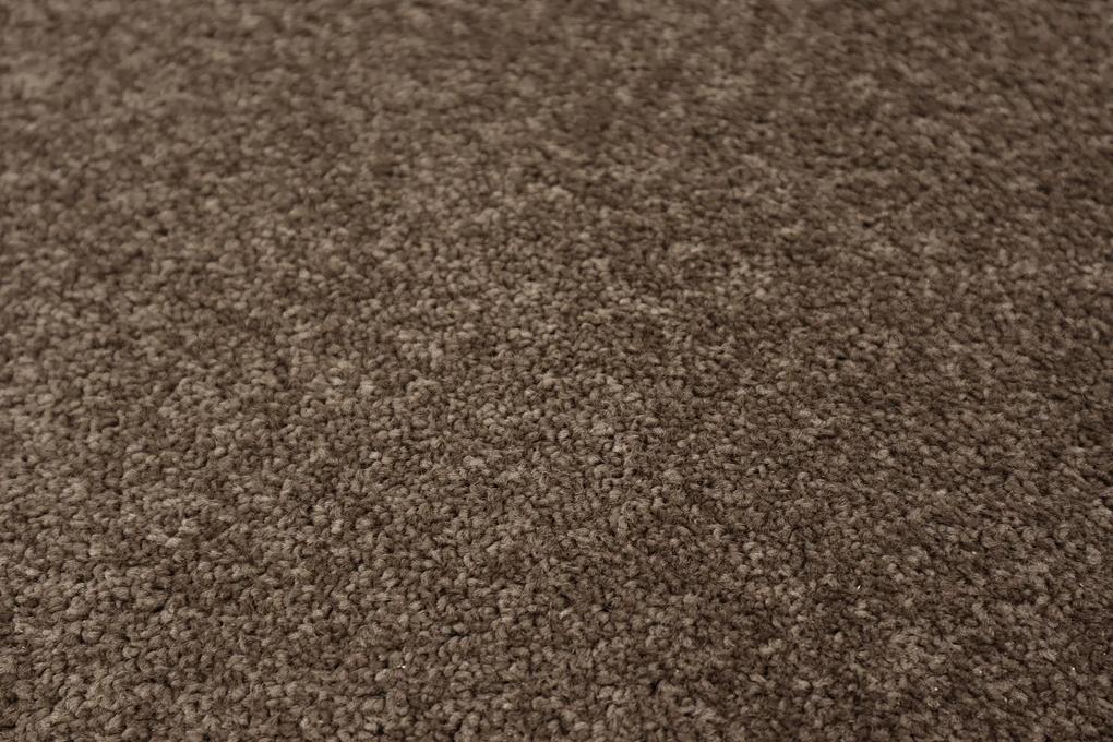 Vopi koberce Kusový koberec Eton hnedý 97 štvorec - 400x400 cm