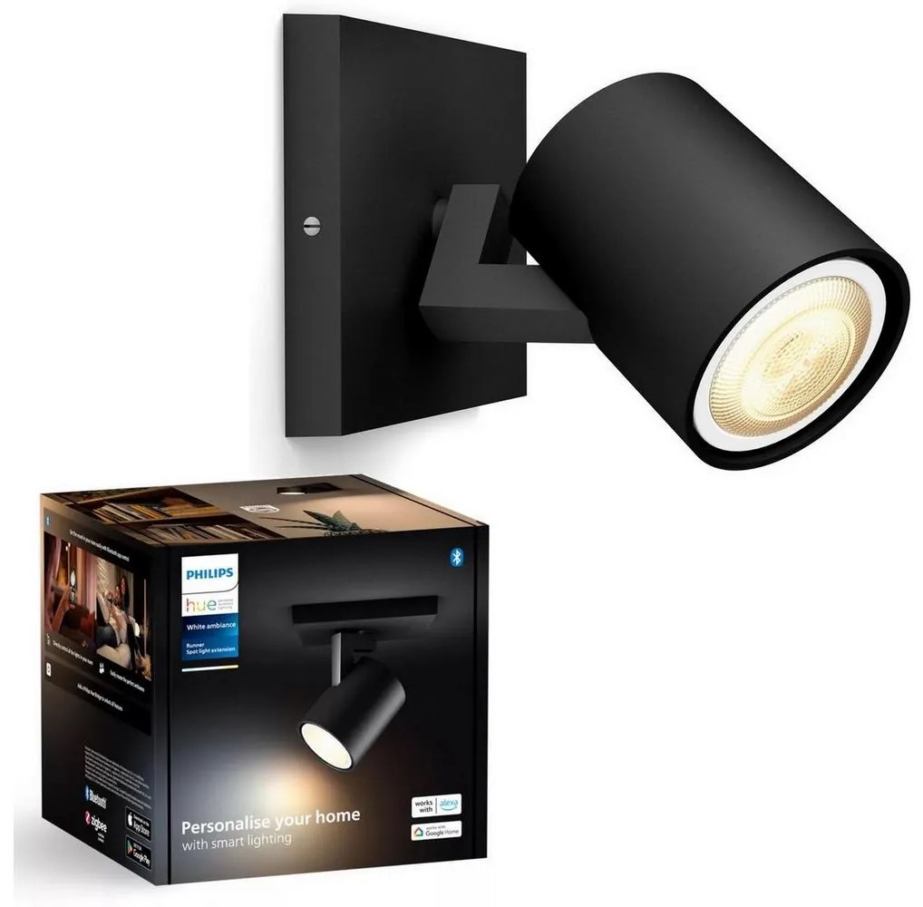 Philips - LED Stmievateľné bodové svietidlo Hue RUNNER 1xGU10/4,2W/230V čierna P6204