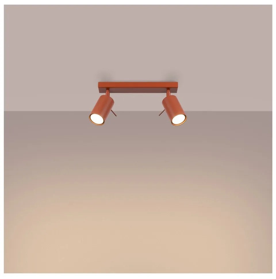 Bodové svietidlo v tehlovej farbe 6x30 cm Etna – Sollux