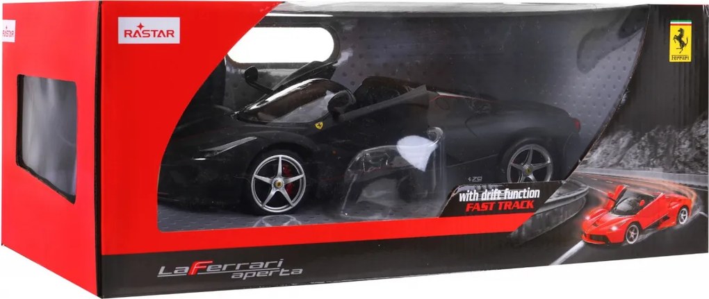 Ferrari LaFerrari Aperta čierna RASTAR 1:14 model auta na diaľkové ovládanie + 2,4 GHz diaľkové ovládanie