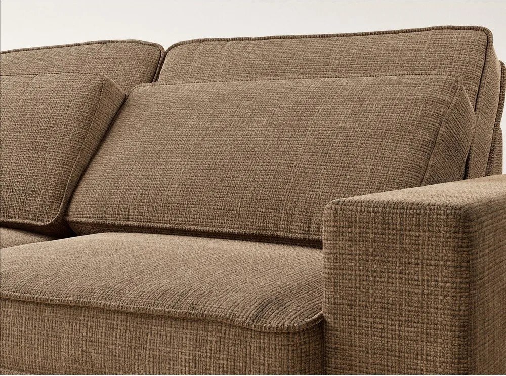 Svetlohnedá ženilková rohová pohovka (ľavý roh/do L) Kirou – Maison de Rêve