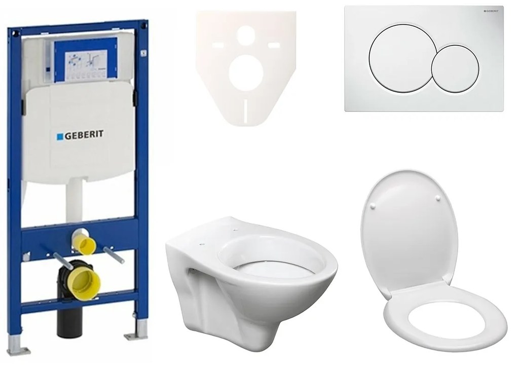 Cenovo zvýhodnený závesný WC set Geberit do ľahkých stien / predstenová montáž + WC S-Line S-line Pro 111.300.00.5ND1