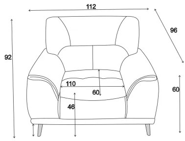 Kreslo LIVORNO sivé