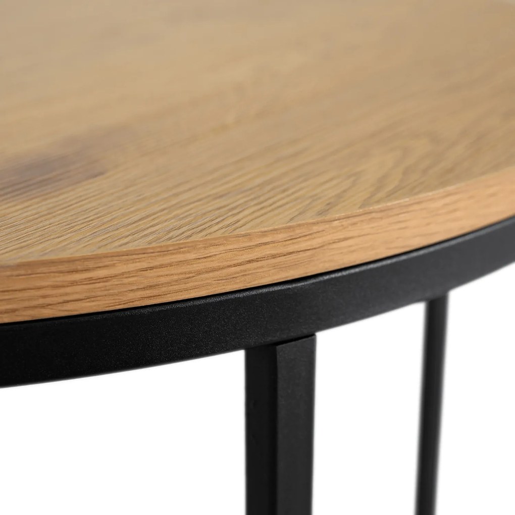 PROXIMA.store - Okrúhly konferenčný stolík HANTEL FARBA: čierna