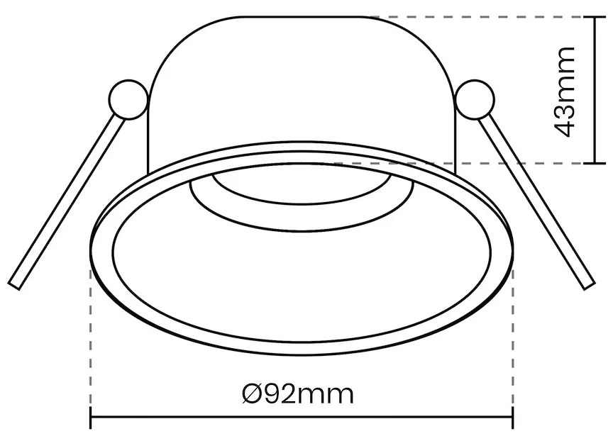 Podhľadové svietidlo Round3, 1x biele kovové tienidlo, (možnosť polohovania), w