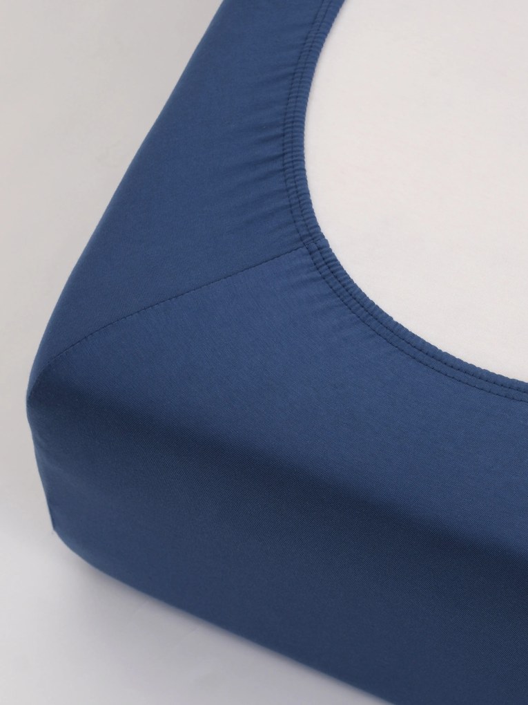 Jersey plachta s elastanom Deluxe 120 × 200 cm – tmavomodrá