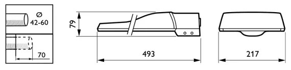 Philips - LED Pouličná lampa CORELINE MALAGA LED/69W/230V 4000K IP65