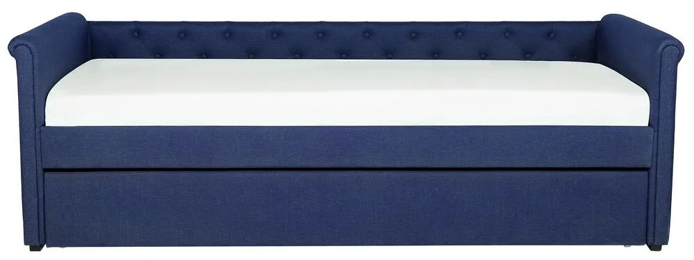 Rozkladacia posteľ 90 cm LISABON (s roštom) (modrá). Vlastná spoľahlivá doprava až k Vám domov. 1007306