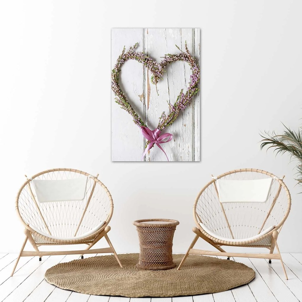 Gario Plagát Levanduľové srdce Farba rámu: Bez rámu, Rozmery: 30 x 45 cm