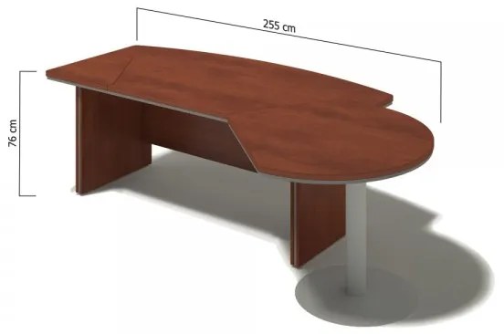 Stôl Manager LUX, pravý, 255 x 155 cm