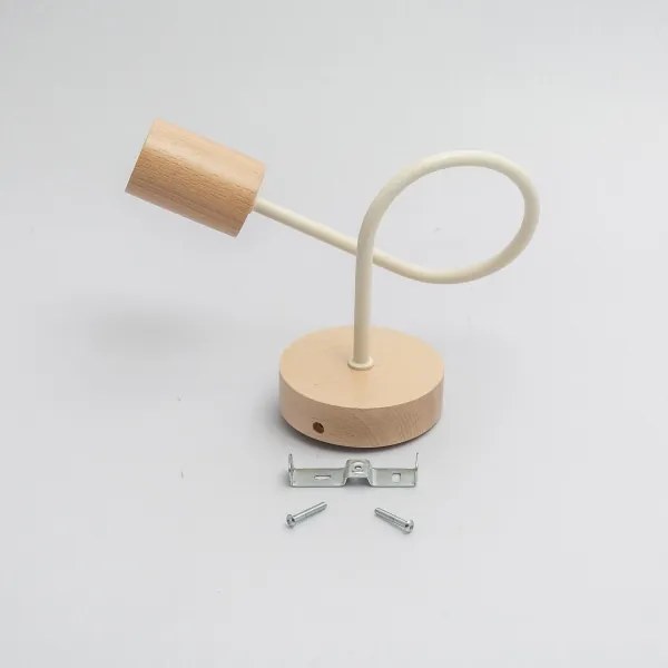 Nástenné svietidlo OXFORD 1xE27/15W/230V borovica/krémová