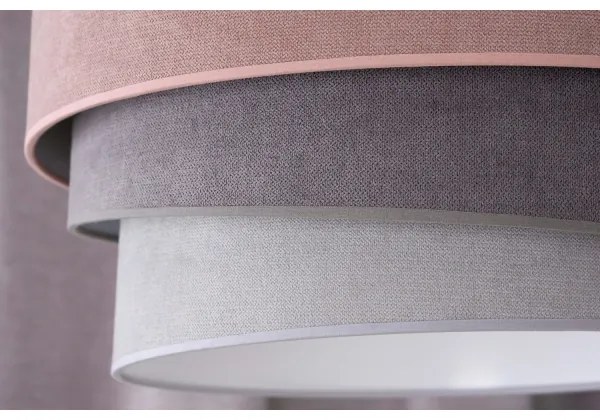 Duolla - Luster na lanku TRIO 1xE27/15W/230V pr. 45 cm ružová/šedá/biela