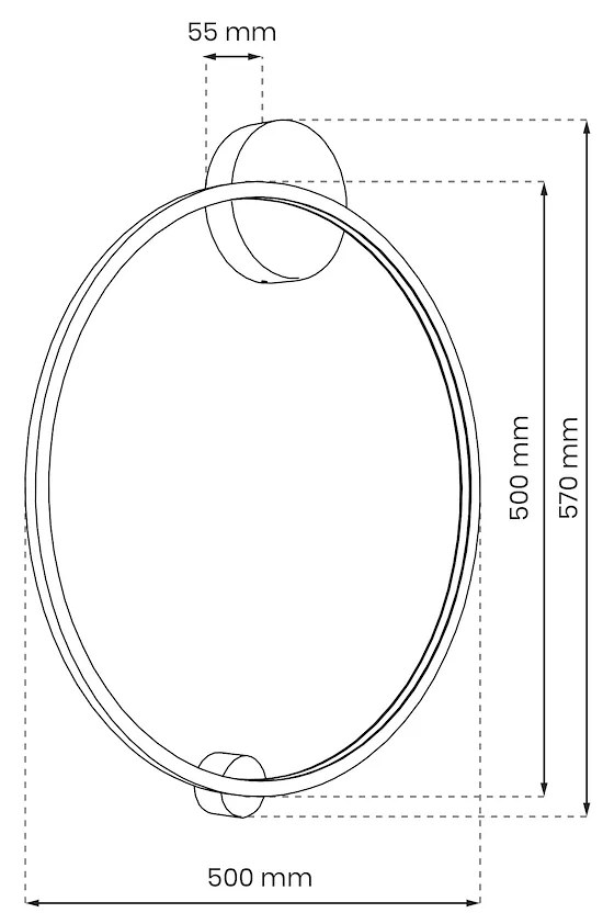 Nástenné LED svietidlo Saturno2, 1x LED 25w, 4000k, b
