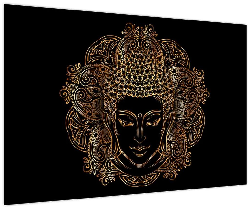 Obraz zlatého Budhu (90x60 cm)