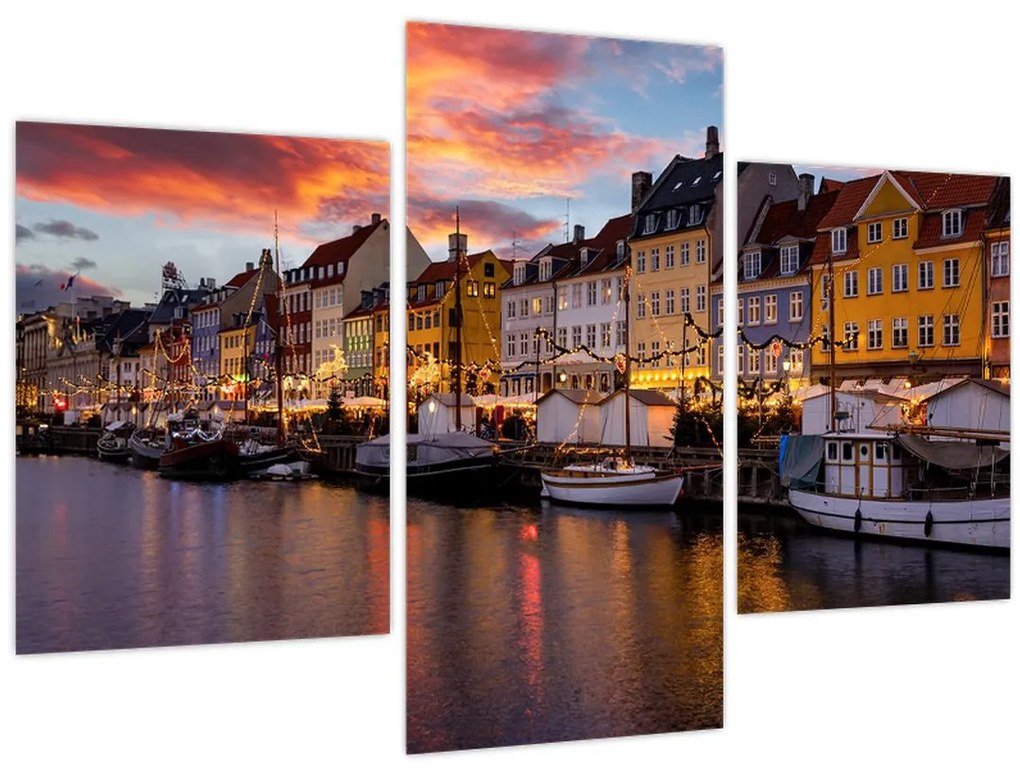 Obraz - Nyhavn, Kodaň (90x60 cm)