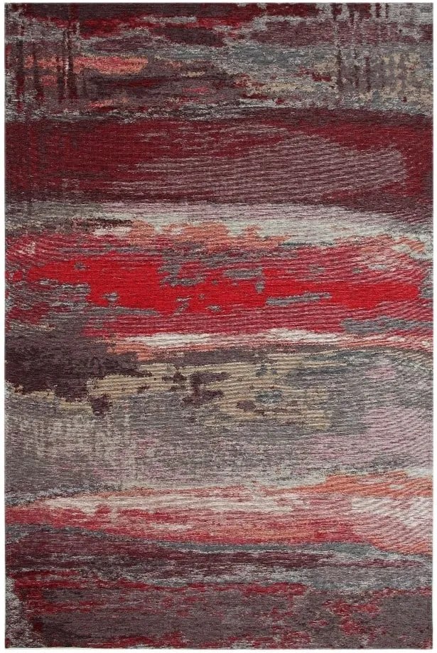 Koberec Eco Rugs Red Abstract, 80 × 150 cm