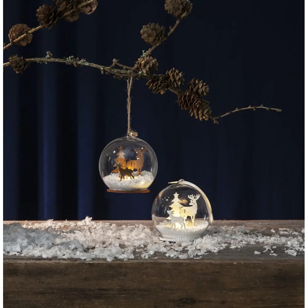 Svetelná dekorácia s vianočným motívom v prírodnej farbe ø 8 cm Fauna – Star Trading