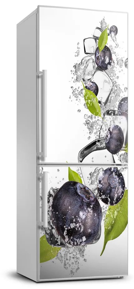 Nálepka na chladničku samolepiace Čučoriedky a ľad FridgeStick-70x190-f-54963979