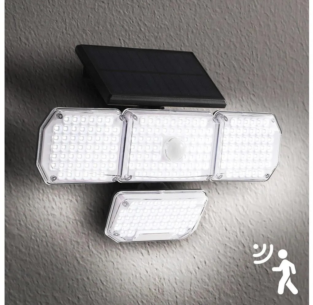 Brilagi - LED Solárne nástenné svietidlo so senzorom WALLIE LED/5W/5,5V IP65 BRI8481