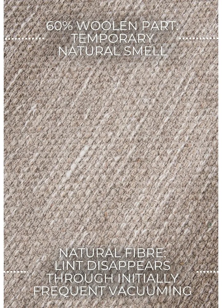 Béžový ručne tkaný koberec s prímesou vlny 160x230 cm Pradesh Linen White – Elle Decoration