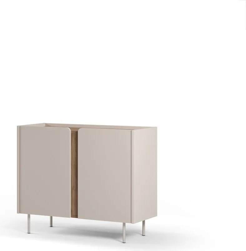 Skrinka v dekore duba v krémovo-prírodnej farbe 100x82,5x40 cm Lucile – Marckeric