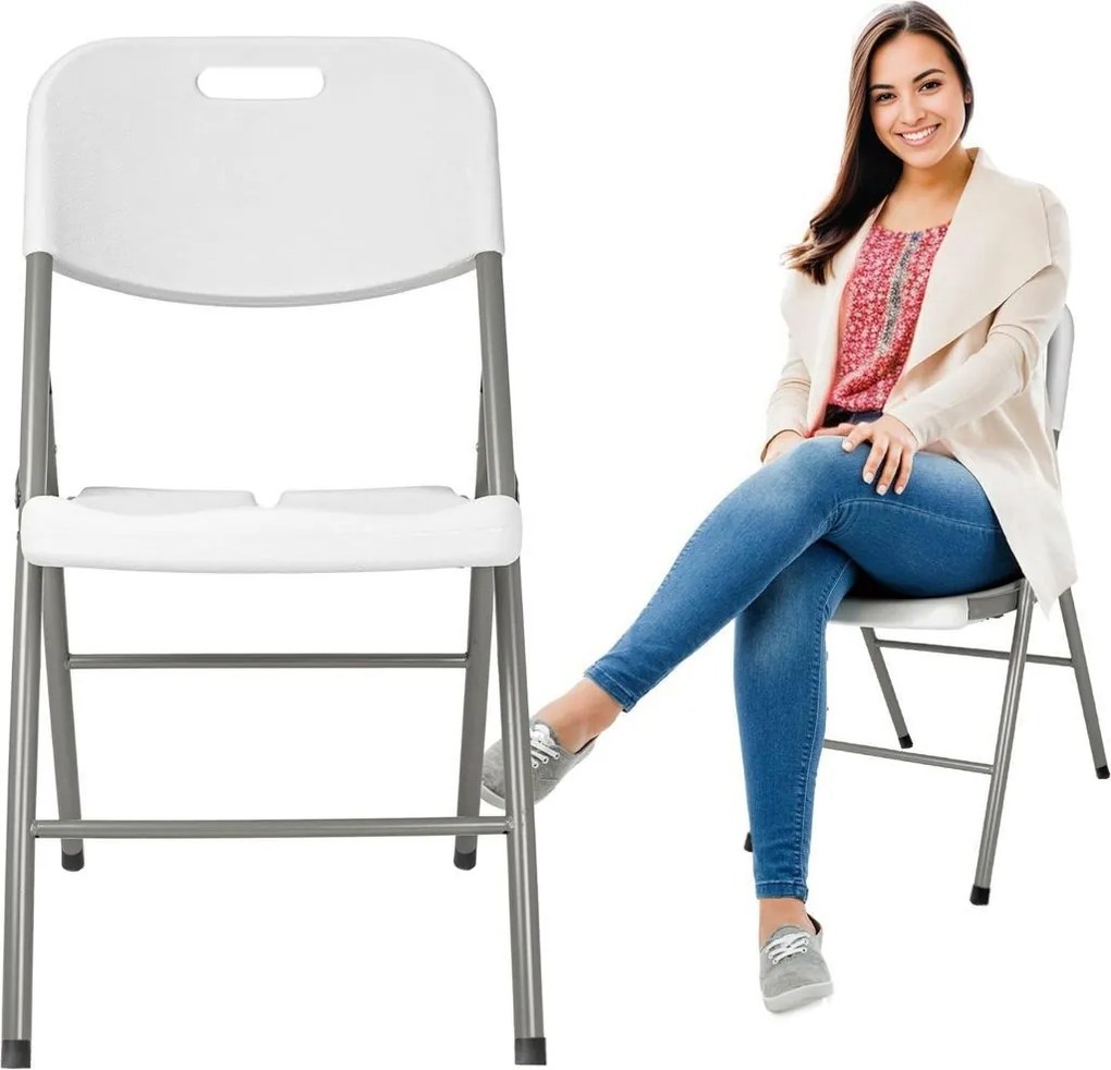 Cateringová stolička CHRBÁT biela