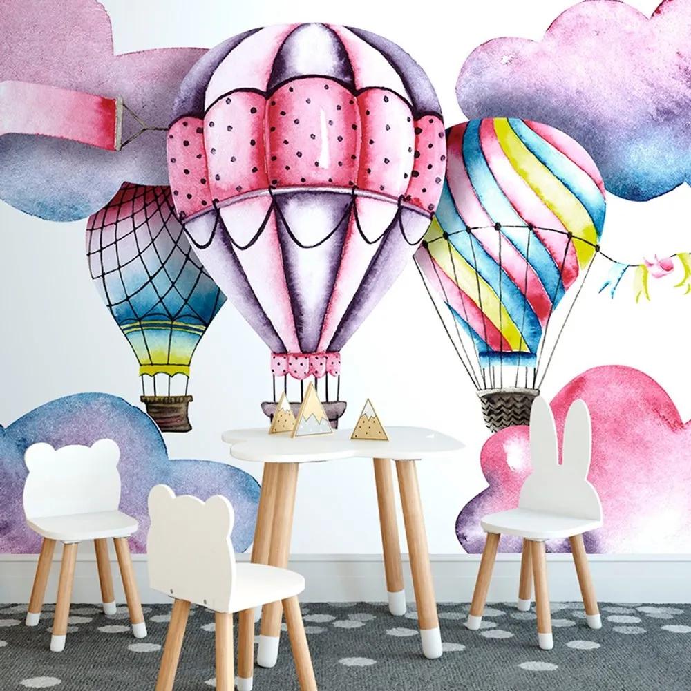 Tapeta akvarelové balóniky - 150x100