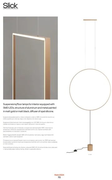 Redo 01-2134 - LED Stojacia lampa SLICK LED/28W/230V čierna