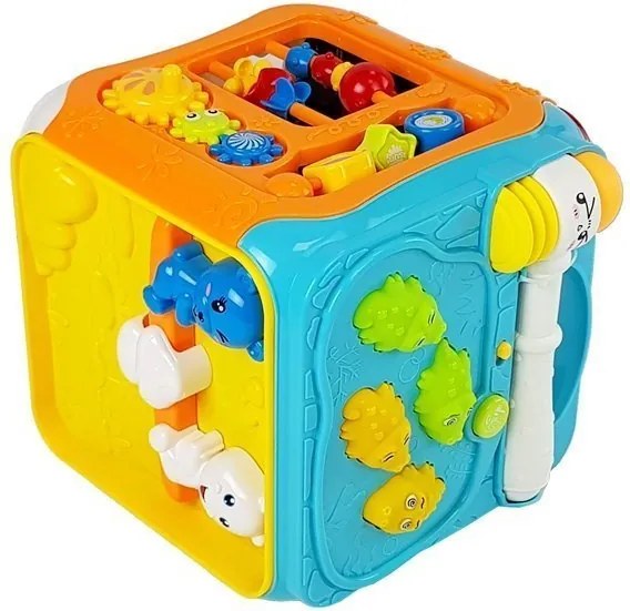 LEAN Toys Vzdelávacia kocka – triedič pre bábätká so zvukom a svetlom