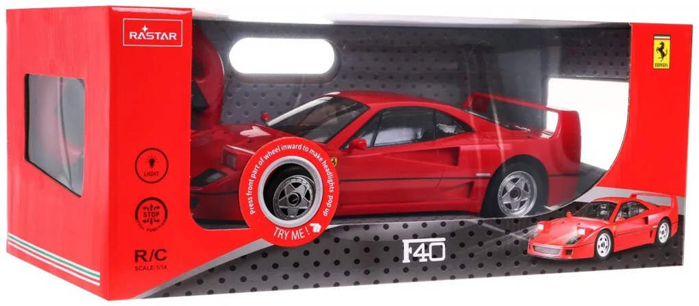 Auto na diaľkové ovládanie Ferrari 1:14 F40 RASTAR - 78700